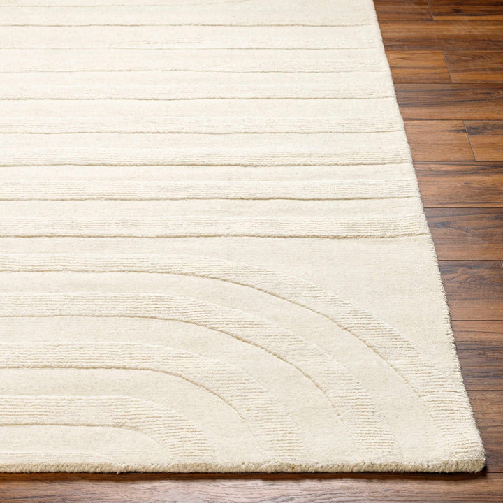 Neci Contemporary Style Beige Hand Loom Wool Rug - The Rug Decor