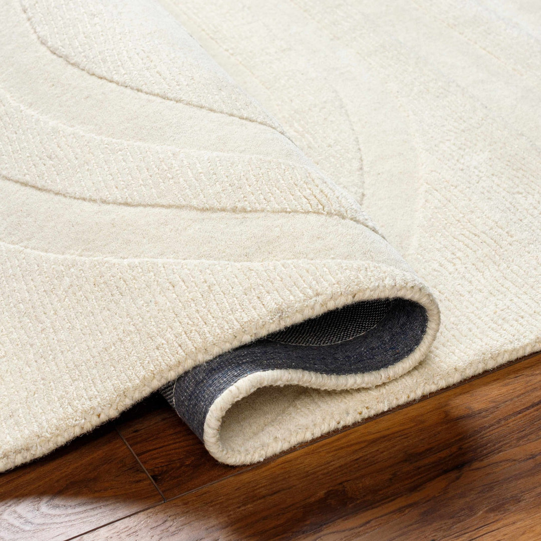 Neci Contemporary Style Beige Hand Loom Wool Rug - The Rug Decor