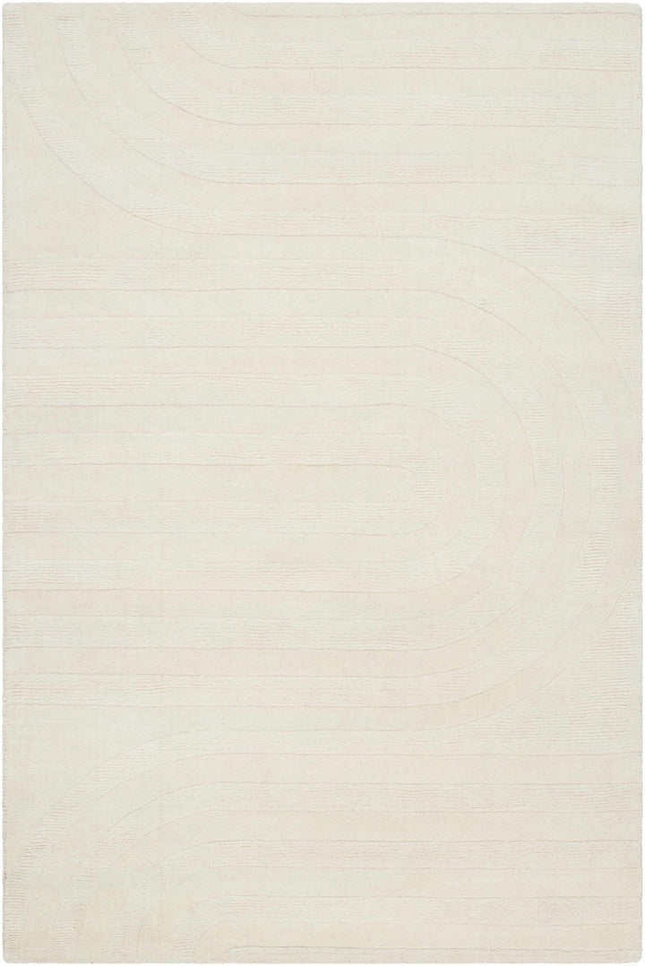 Neci Contemporary Style Beige Hand Loom Wool Rug - The Rug Decor