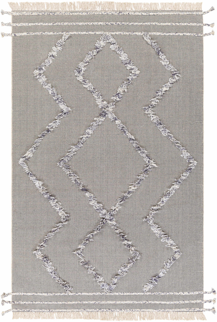 Needville Gray Modern Geometrical Design Hand Woven Area Rug