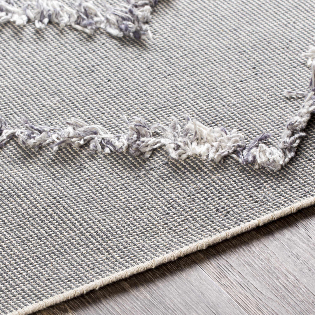 Needville Gray Modern Geometrical Design Hand Woven Area Rug
