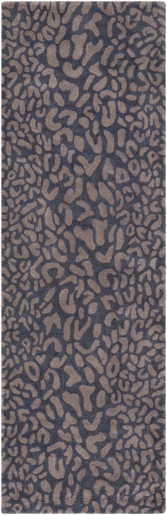 Neoma Contemporary Animal Charcoal And Brown Print Wool Rug - The Rug Decor