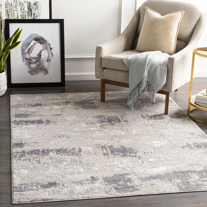 Neponsit Modern Abstract Design Gray Area Rug