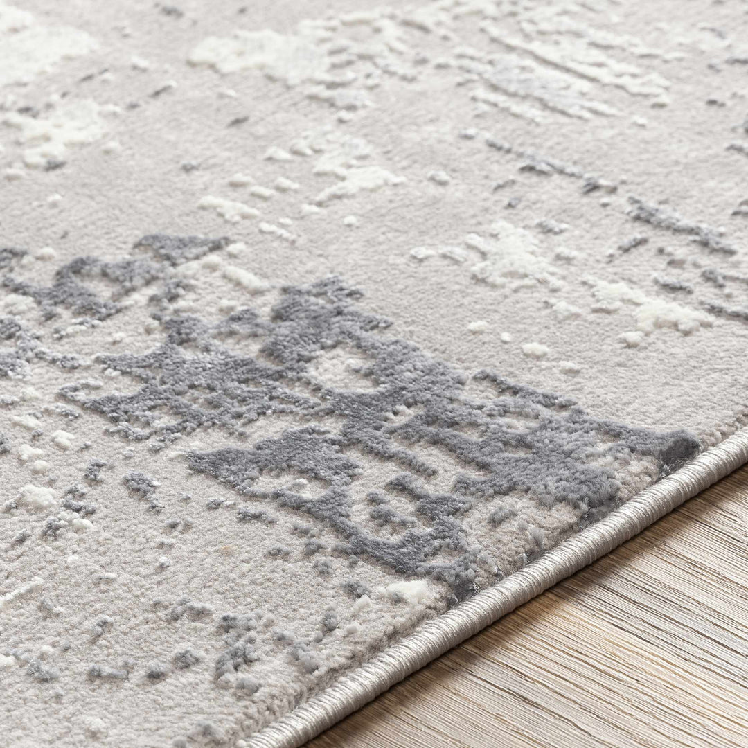 Neponsit Modern Abstract Design Gray Area Rug
