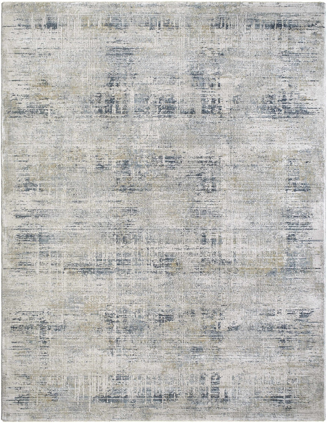 Neron Modern Abstract Design Gray And Blue Rug - The Rug Decor