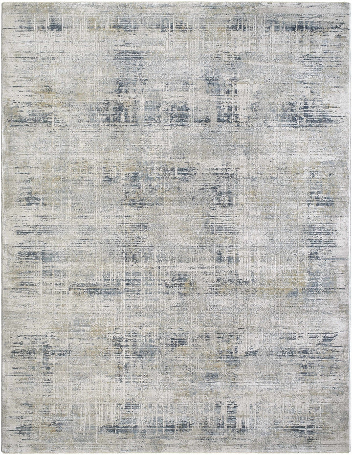 Neron Modern Abstract Design Gray And Blue Rug - The Rug Decor