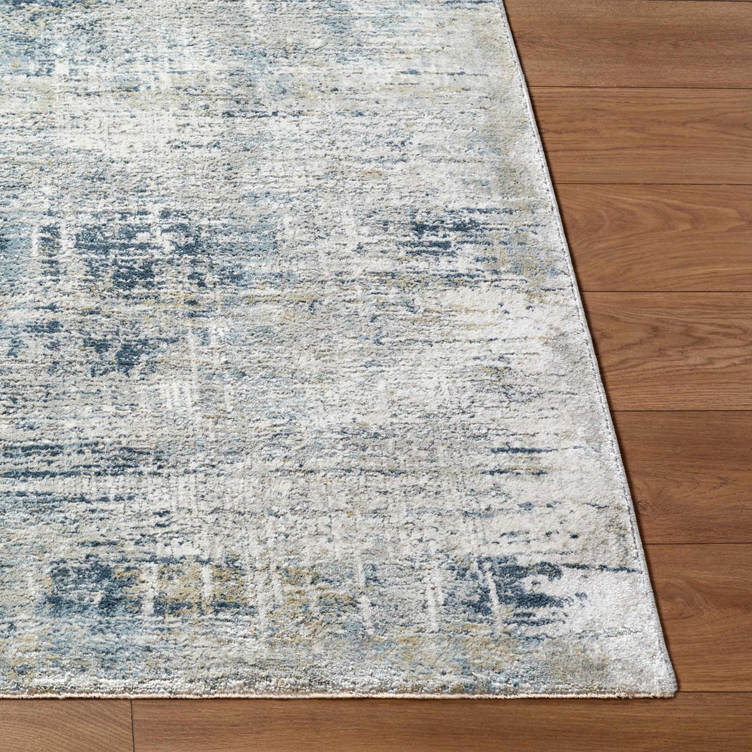 Neron Modern Abstract Design Gray And Blue Rug - The Rug Decor
