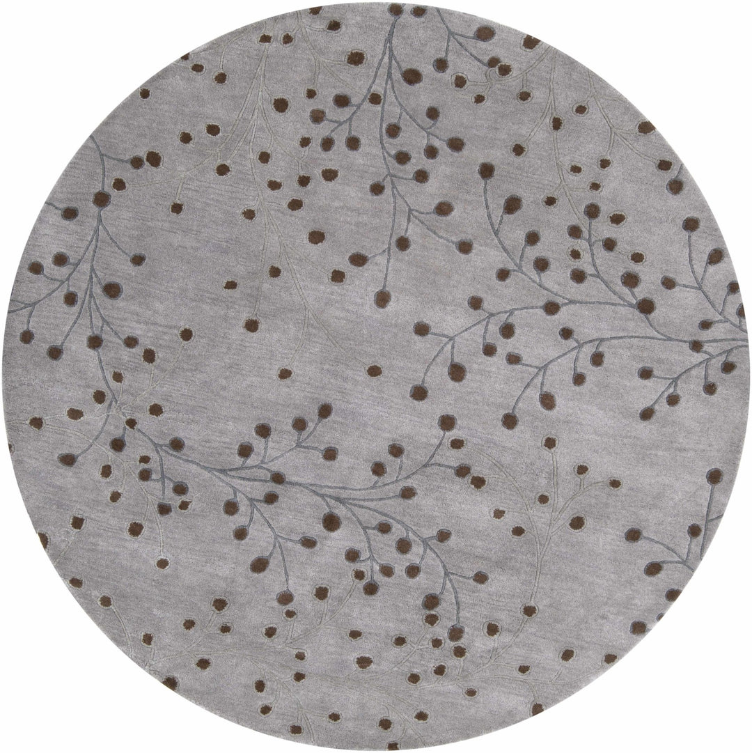 Neshannock Botanical Design Brown And Gray Wool Rug - The Rug Decor