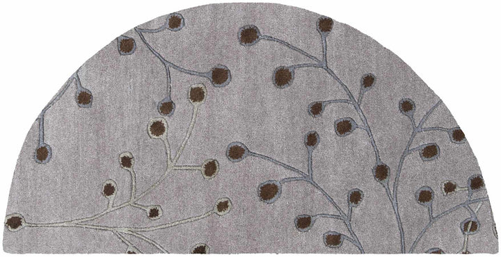 Neshannock Botanical Design Brown And Gray Wool Rug - The Rug Decor