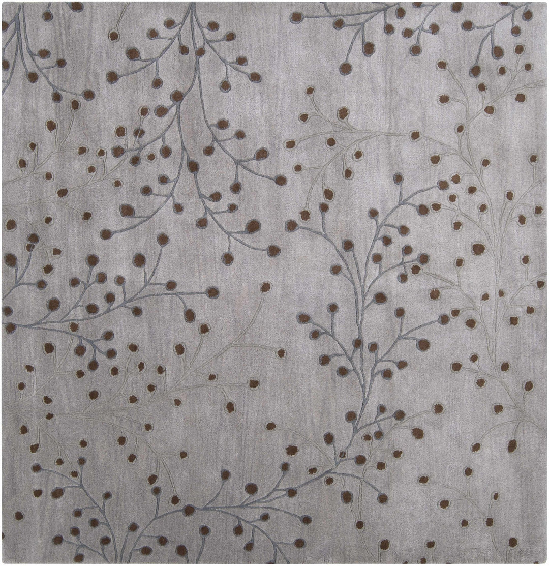 Neshannock Botanical Design Brown And Gray Wool Rug - The Rug Decor