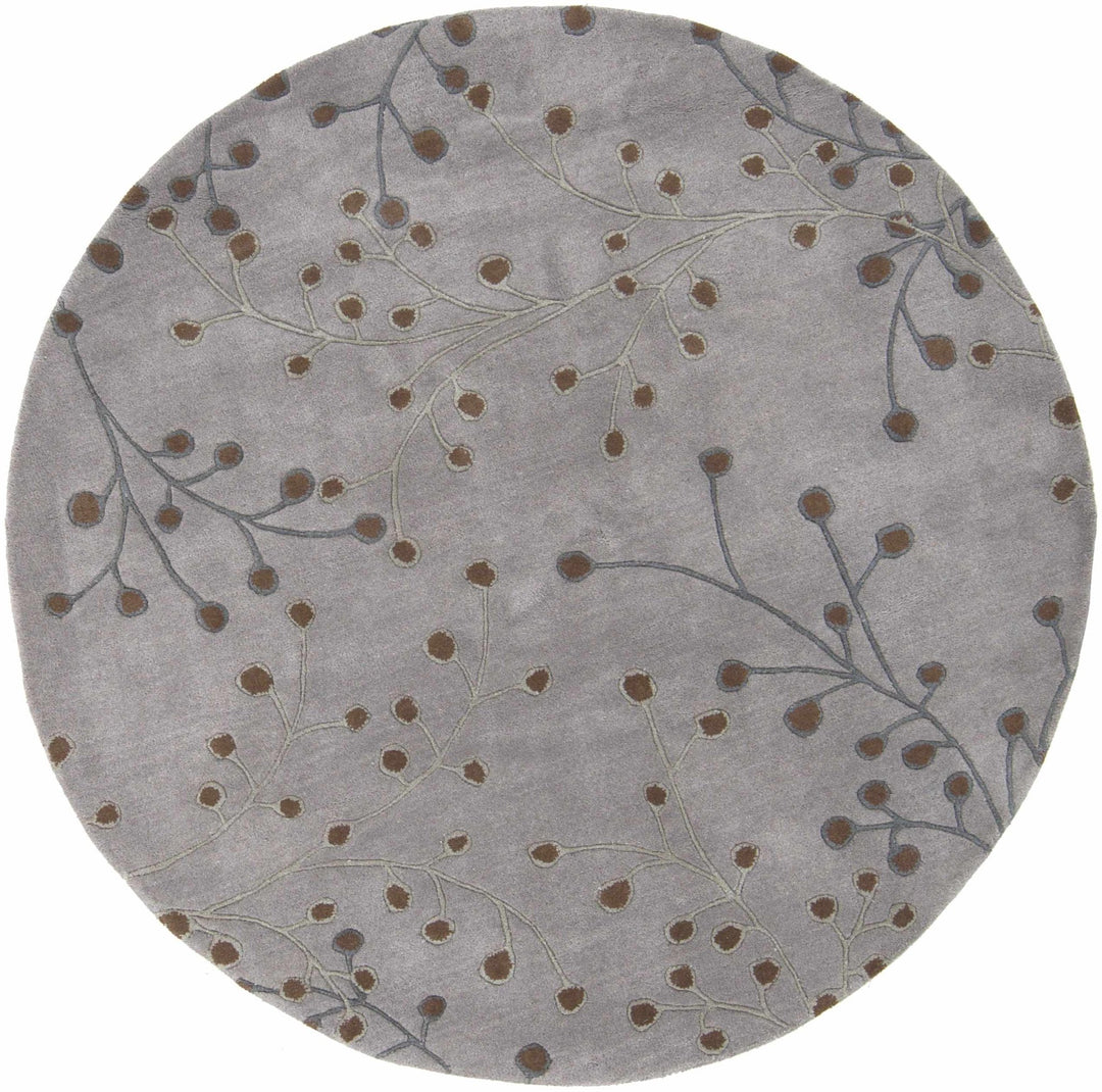 Neshannock Botanical Design Brown And Gray Wool Rug - The Rug Decor