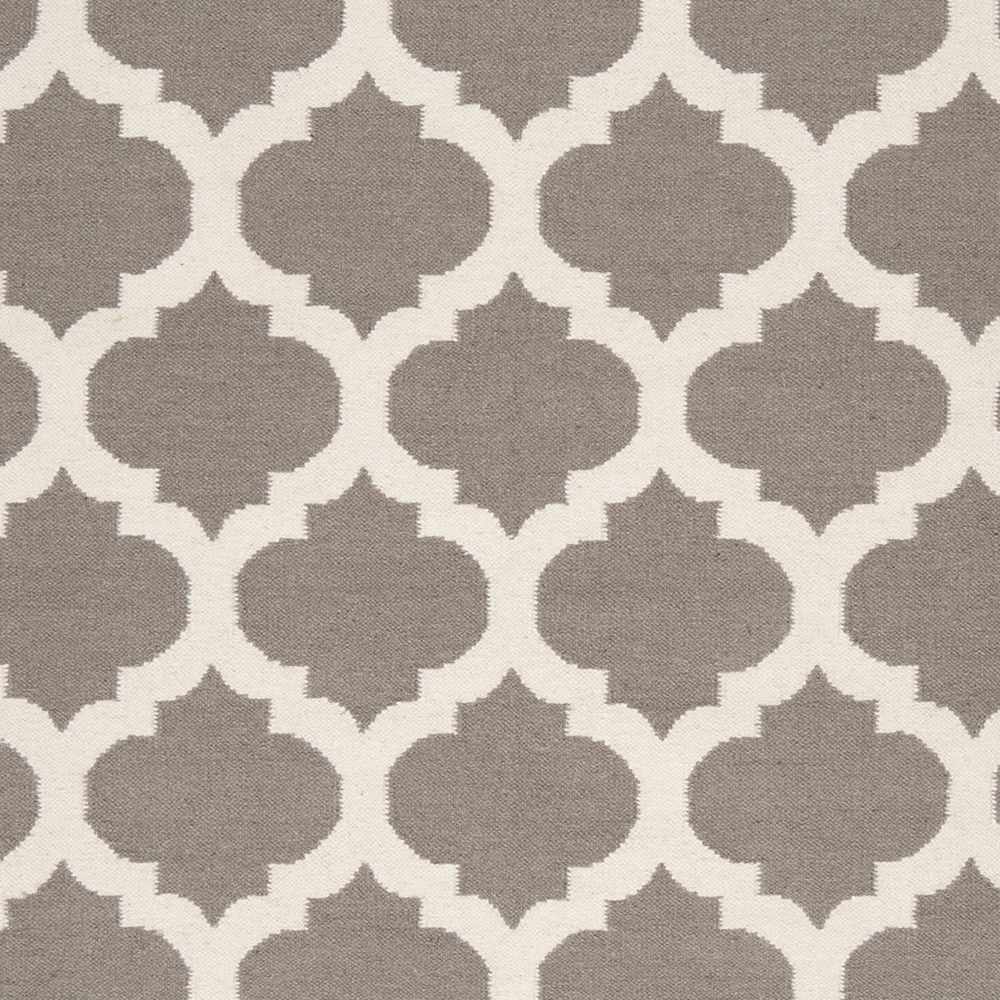 Neshkoro Contemporary Trellis Gray And Beige Wool Area Rug - The Rug Decor