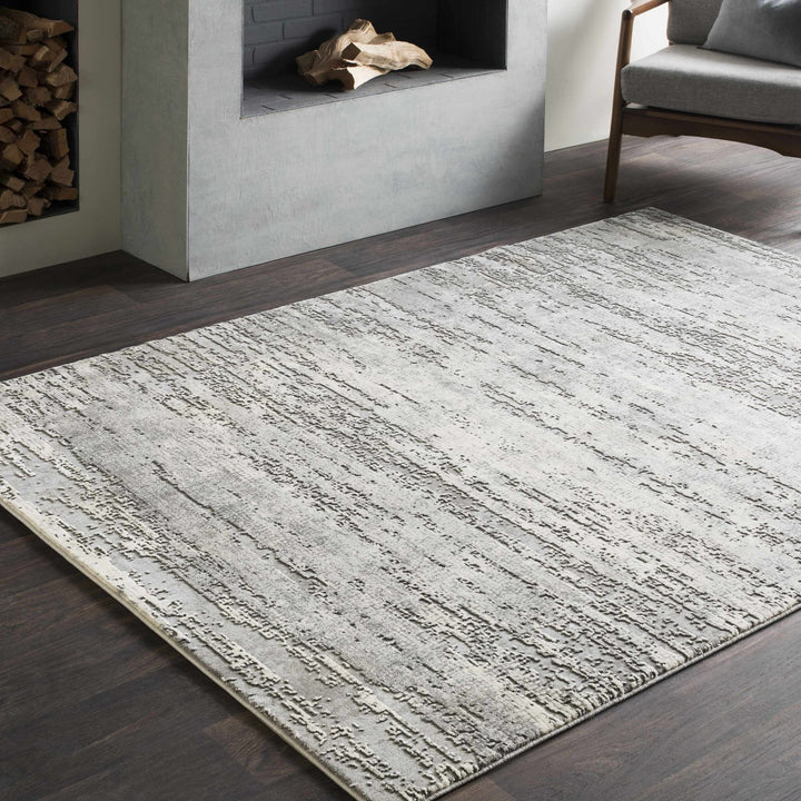 Nesmith Charcoal Modern Abstract Design Area Rug - The Rug Decor