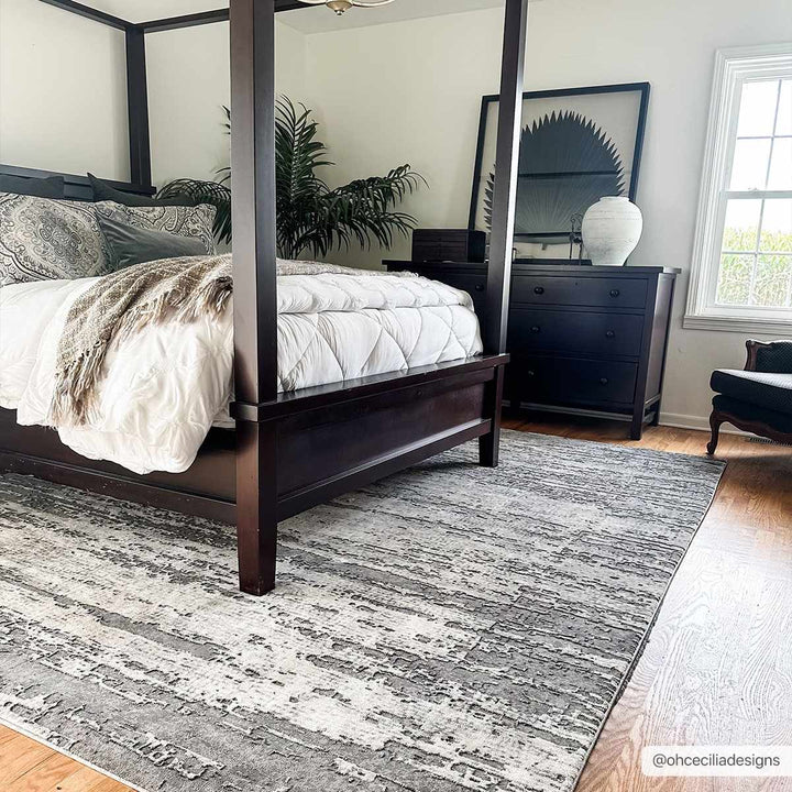 Nesmith Charcoal Modern Abstract Design Area Rug - The Rug Decor