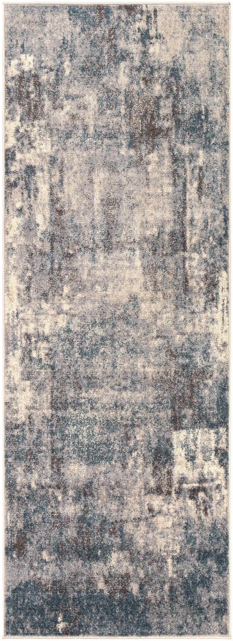 Netherfield Modern Abstract Design Gray And Blue Area Rug - The Rug Decor