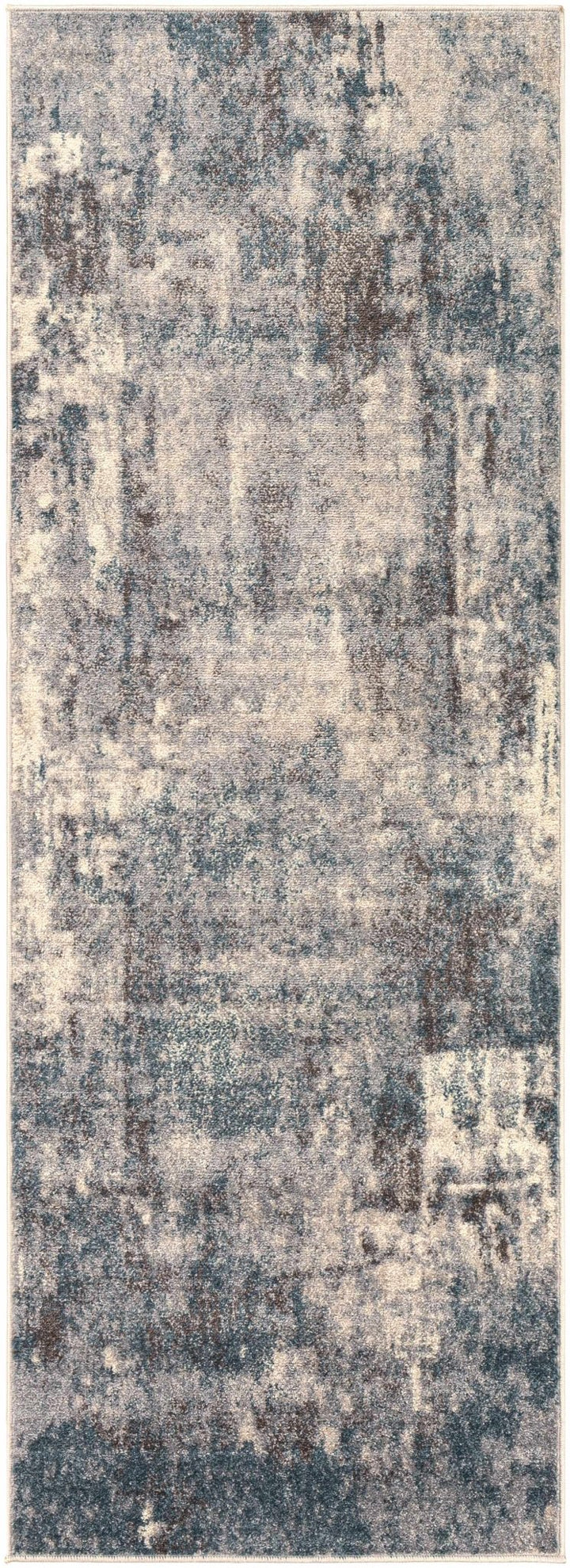Netherfield Modern Abstract Design Gray And Blue Area Rug - The Rug Decor