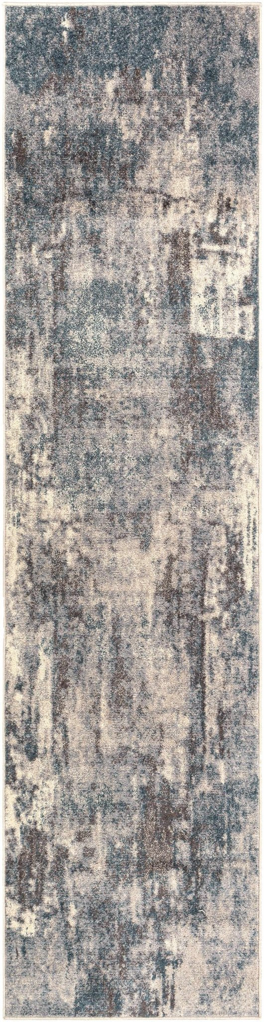 Netherfield Modern Abstract Design Gray And Blue Area Rug - The Rug Decor