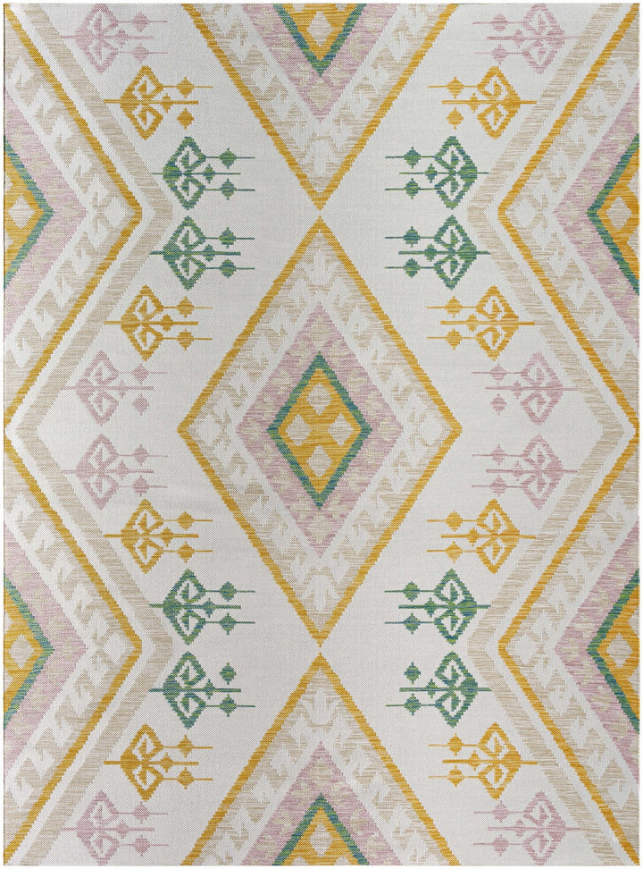 Netia Modern Style Ivory And Mustard Area Rug - The Rug Decor