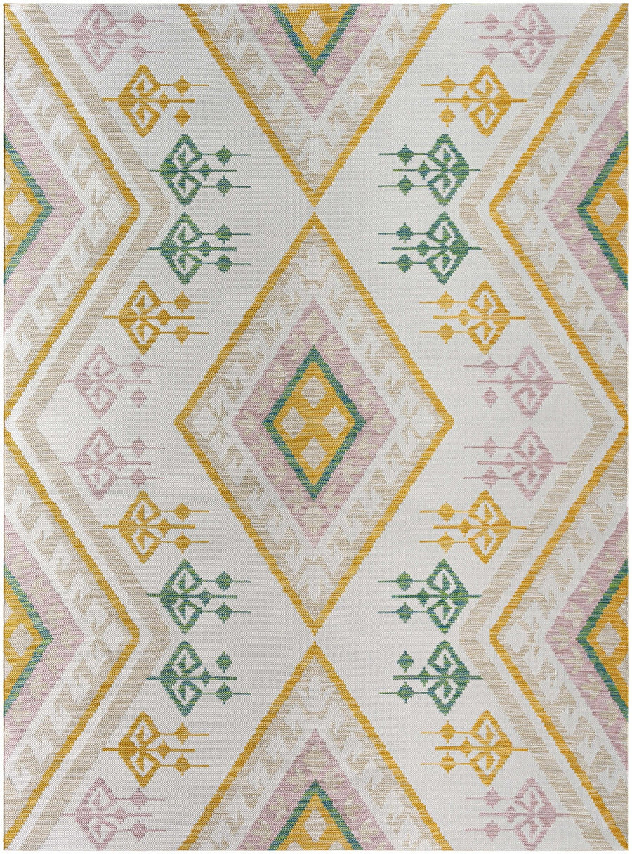Netia Modern Style Ivory And Mustard Area Rug - The Rug Decor