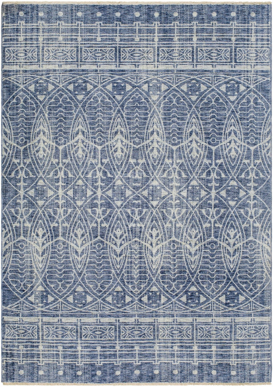 Netro Contemporary Style Blue And White Area Rug - The Rug Decor