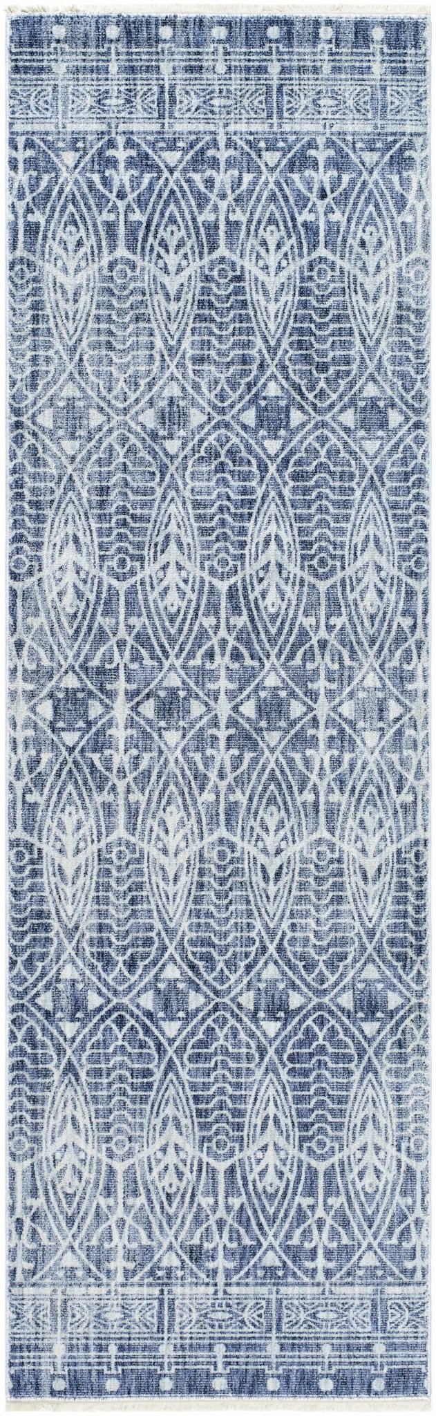 Netro Contemporary Style Blue And White Area Rug - The Rug Decor