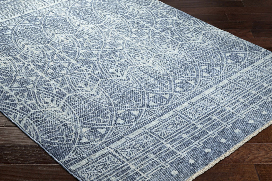 Netro Contemporary Style Blue And White Area Rug - The Rug Decor