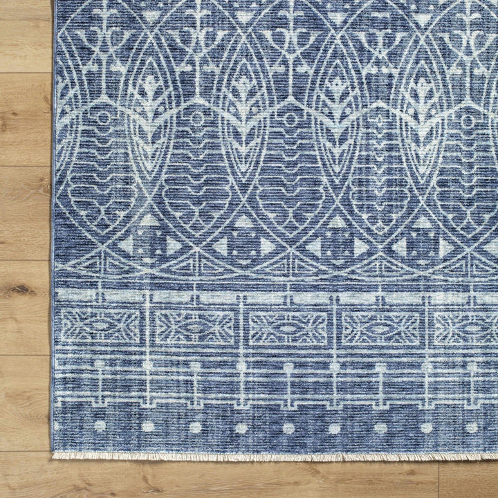 Netro Contemporary Style Blue And White Area Rug - The Rug Decor