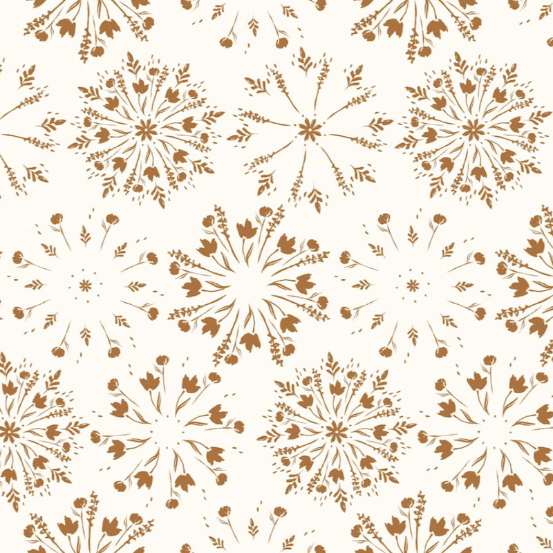 Neutral Peach, Ivory and Beige Floral Burst Design self - adhesive Wallpaper - The Rug Decor