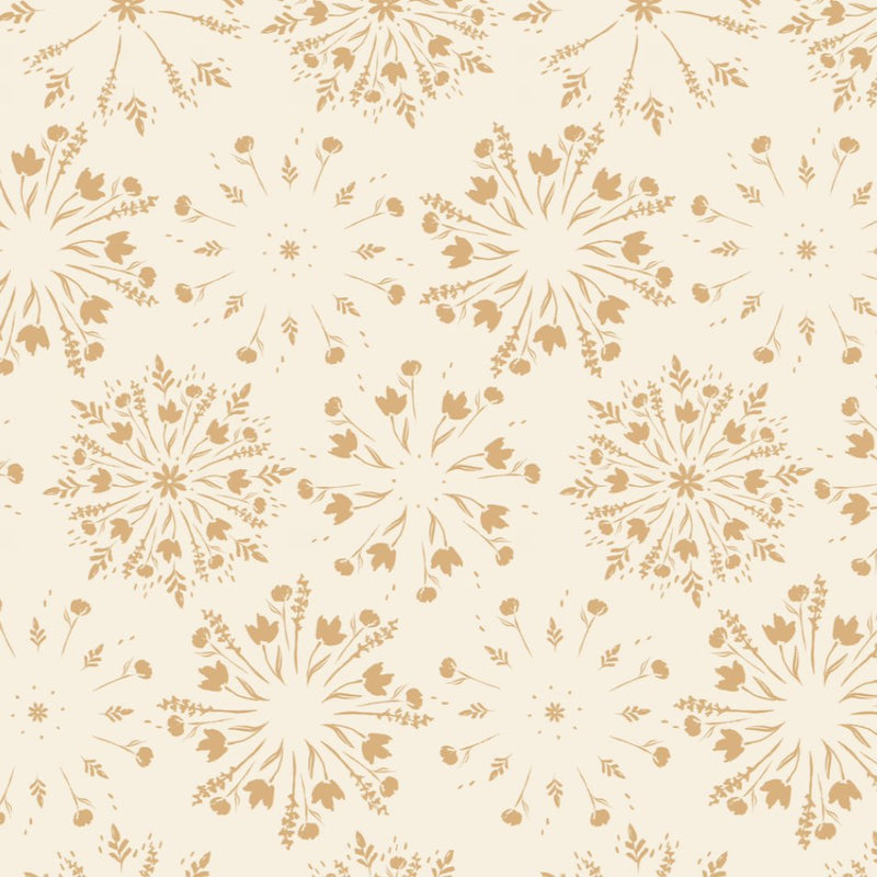 Neutral Peach, Ivory and Beige Floral Burst Design self - adhesive Wallpaper - The Rug Decor