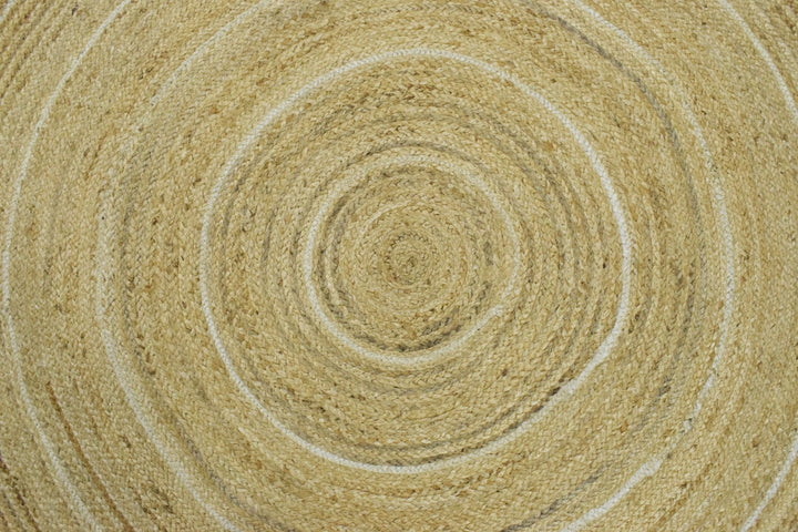 Quick Ship Boho Natural Brown Hand Braided 6x6 Round Jute Rug