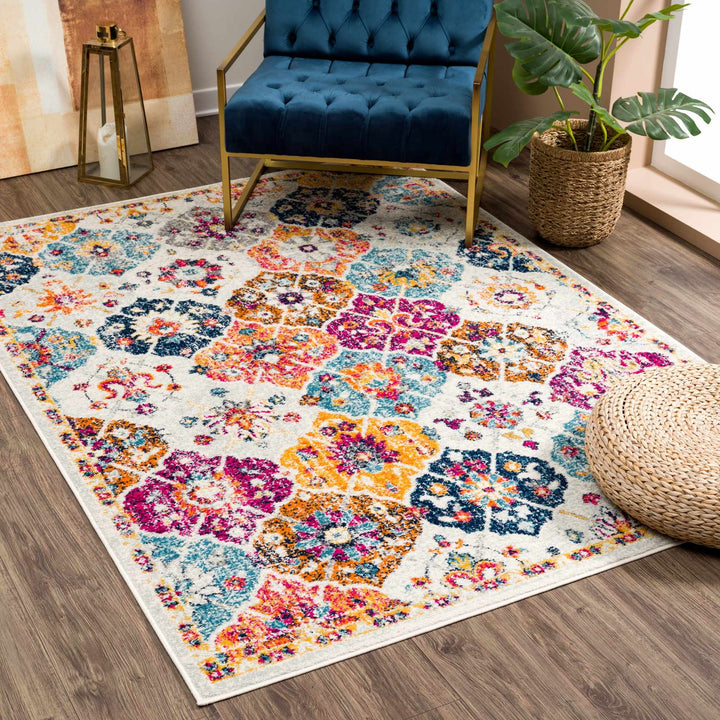 New Custar Multicolor Traditional Style Area Rug - The Rug Decor
