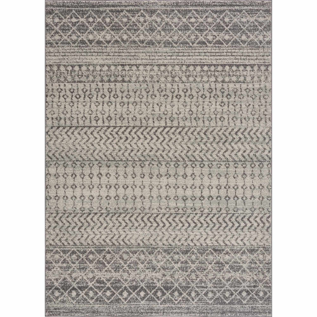 New Harput Bohemian Gray And Charcoal Area Rug - The Rug Decor