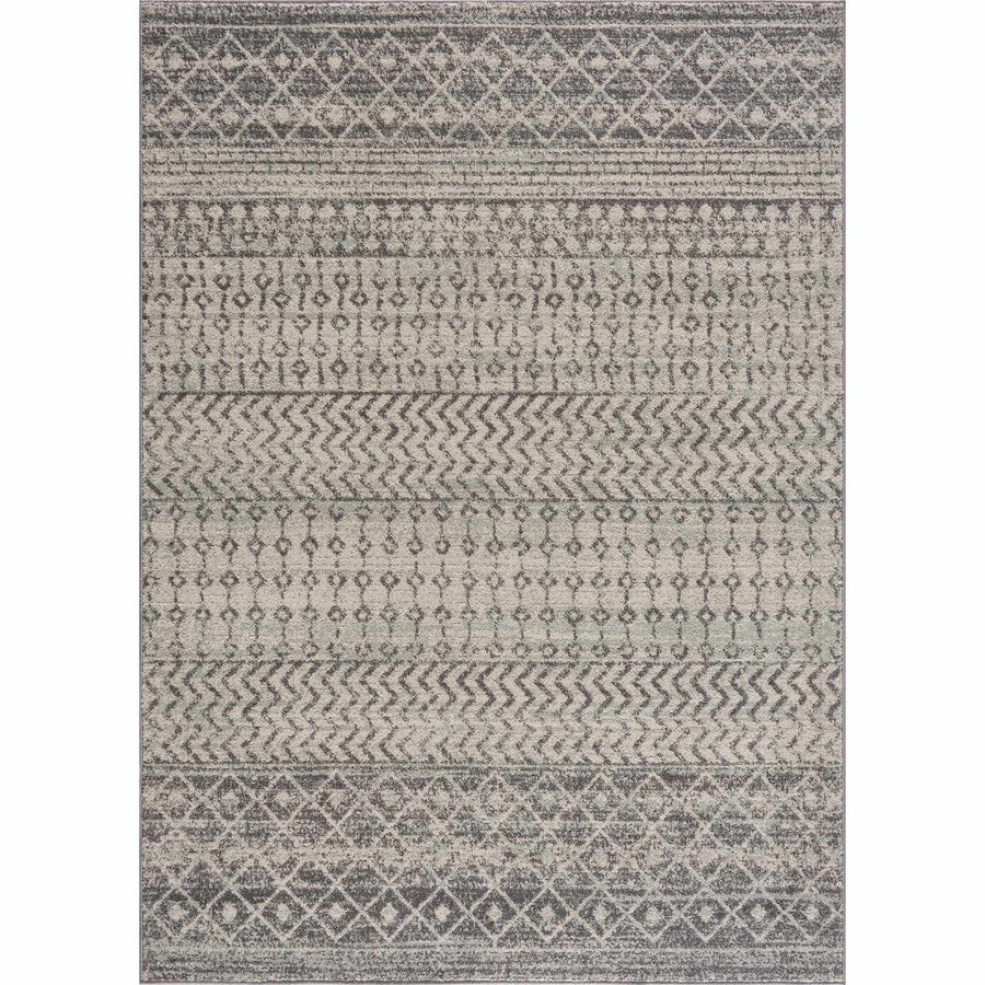 New Harput Bohemian Gray And Charcoal Area Rug - The Rug Decor
