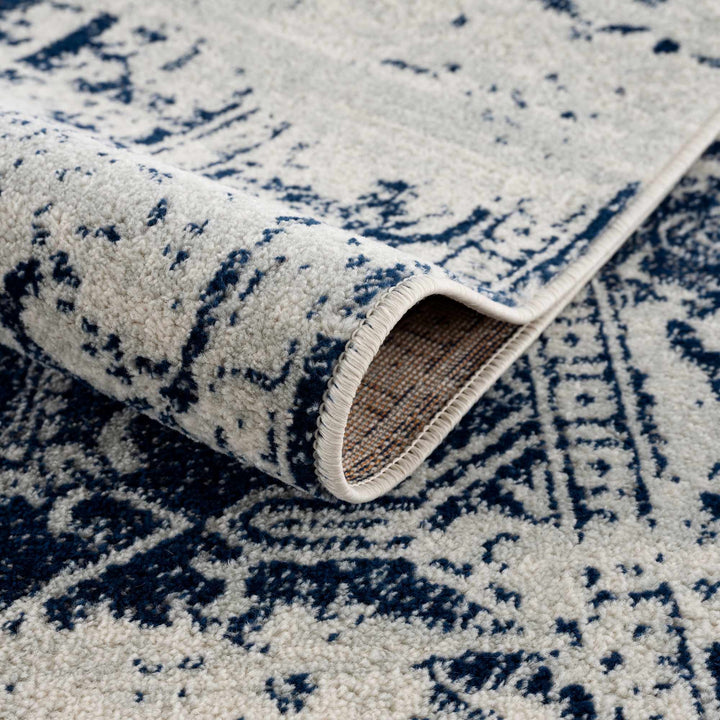 New Limestone Blue And Beige Traditional Style Area Rug - The Rug Decor