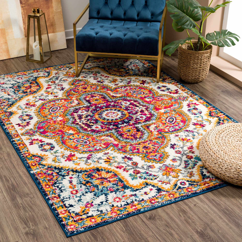 New Simsbury Traditional Style Multicolor Area Rug - The Rug Decor