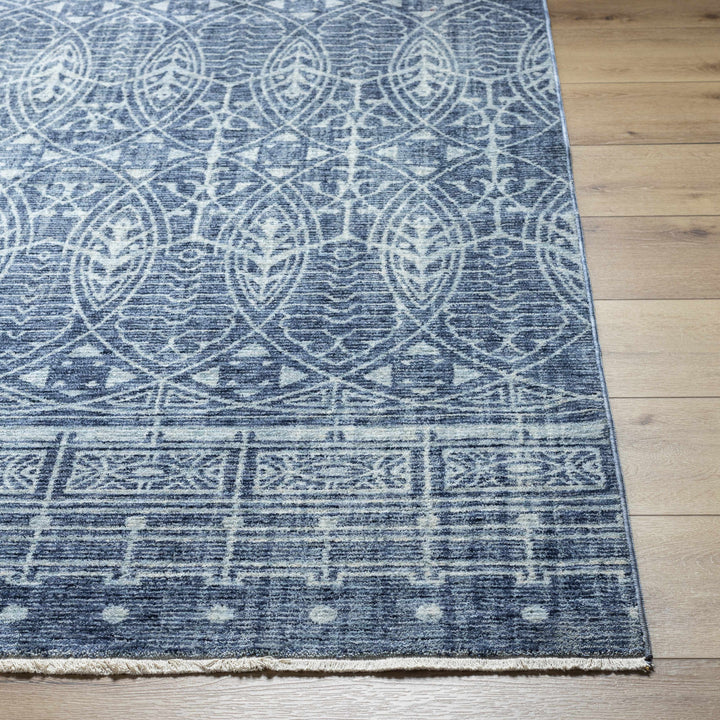 Netro Contemporary Style Blue And White Area Rug