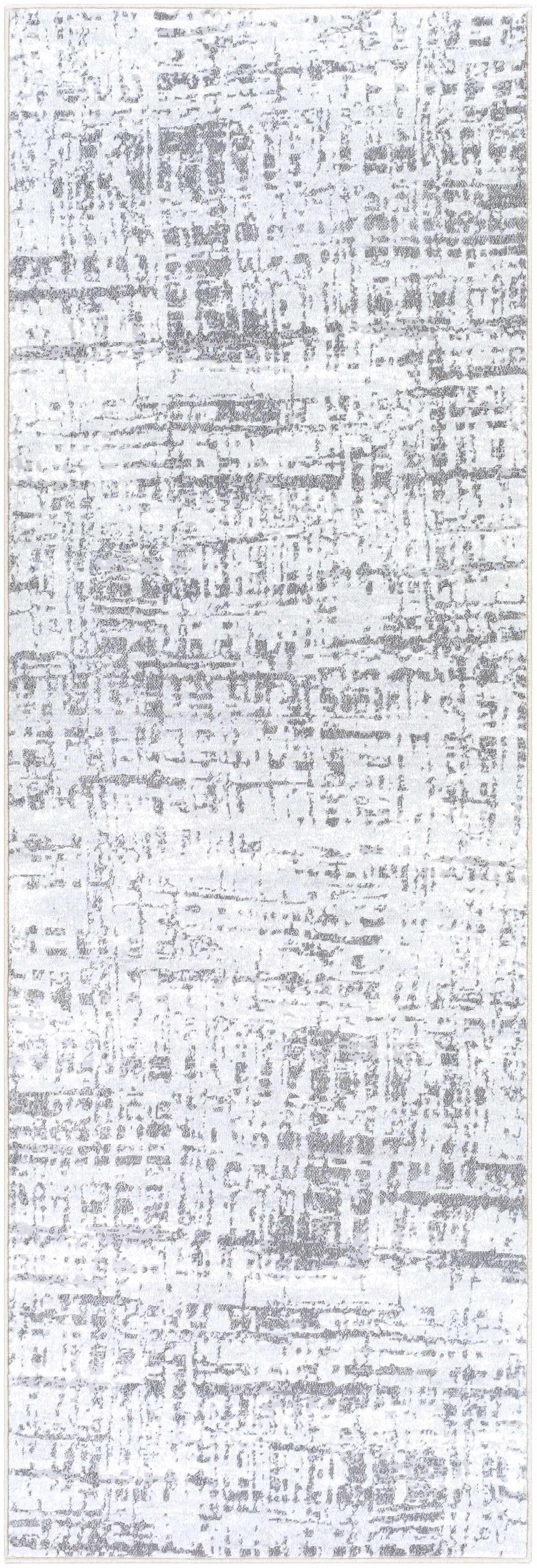 Angleton Gray And Silver Modern Abstract Design Area Rug
