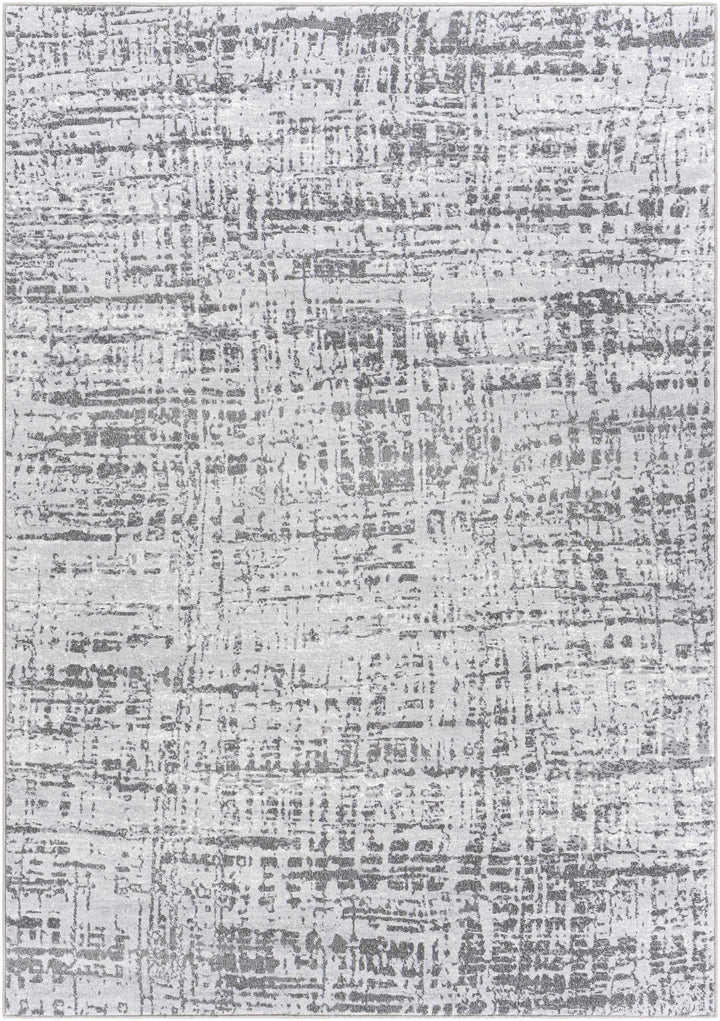 Angleton Gray And Silver Modern Abstract Design Area Rug