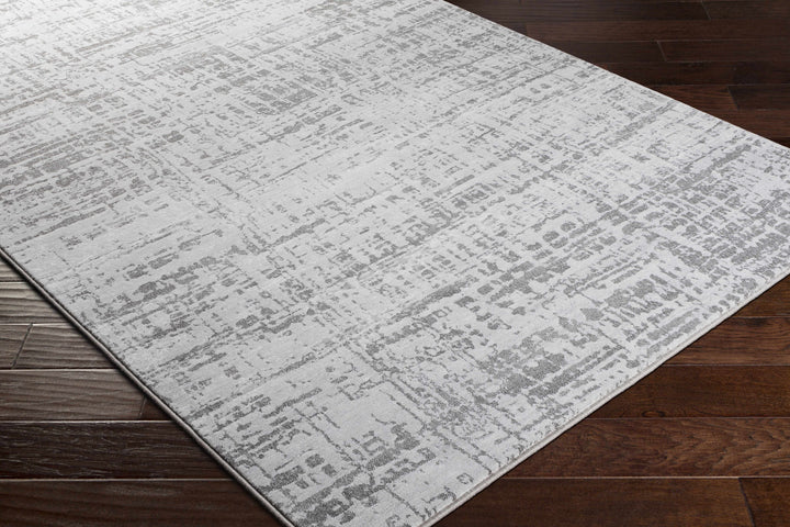 Angleton Gray And Silver Modern Abstract Design Area Rug
