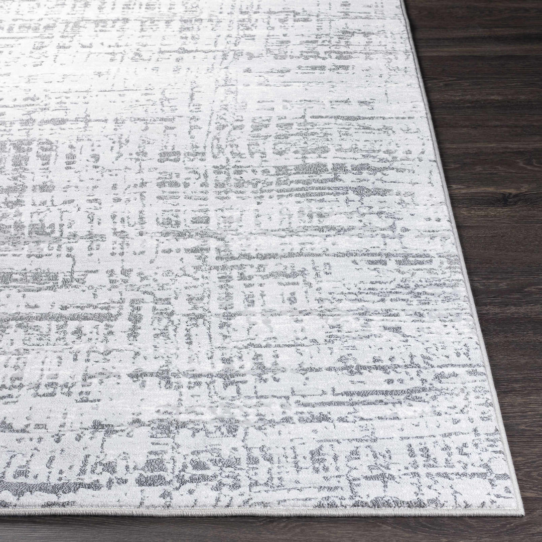 Angleton Gray And Silver Modern Abstract Design Area Rug