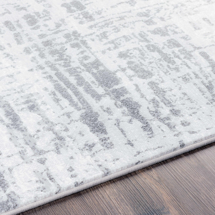 Angleton Gray And Silver Modern Abstract Design Area Rug