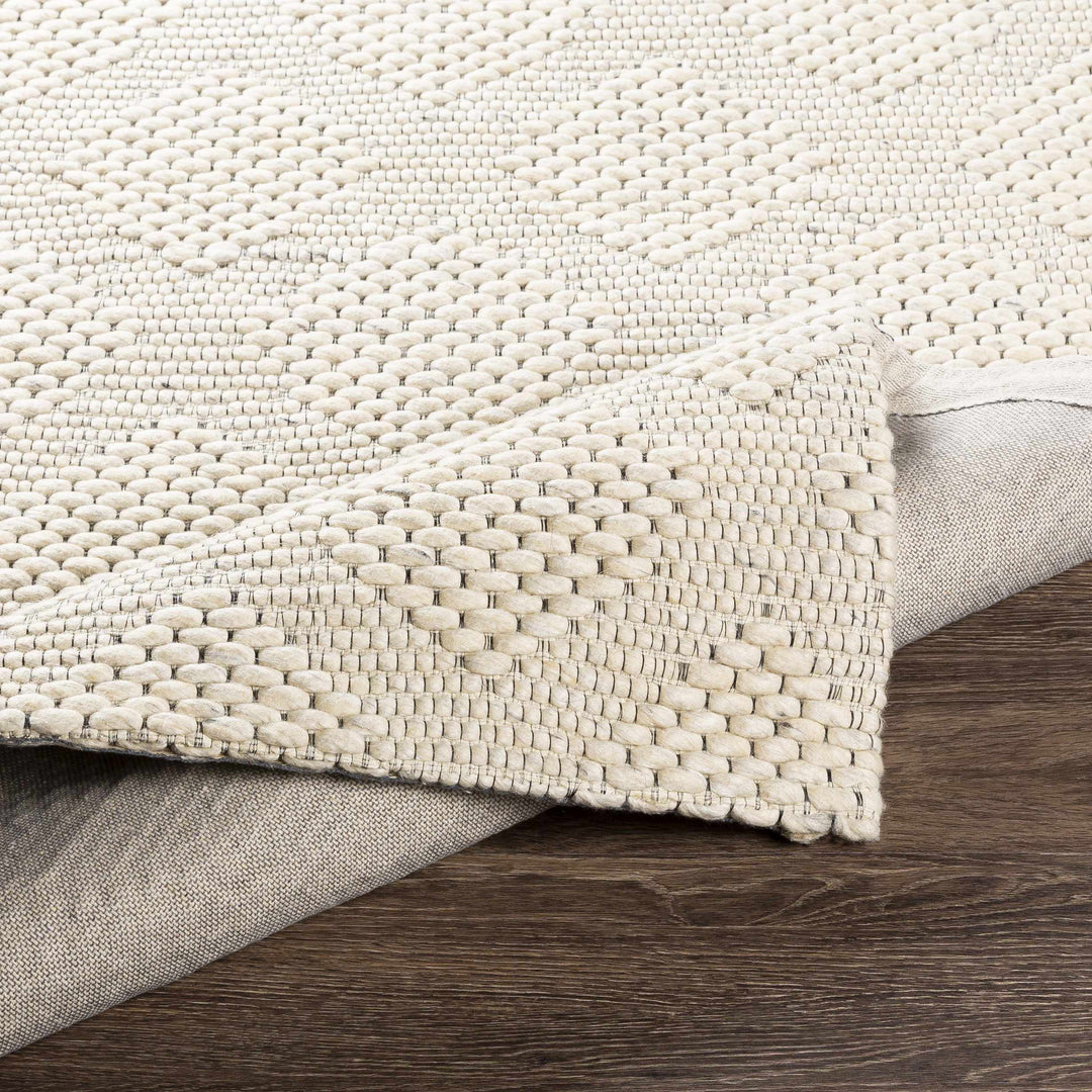 Ingram Ivory Modern Style Hand Woven Wool Area Rug