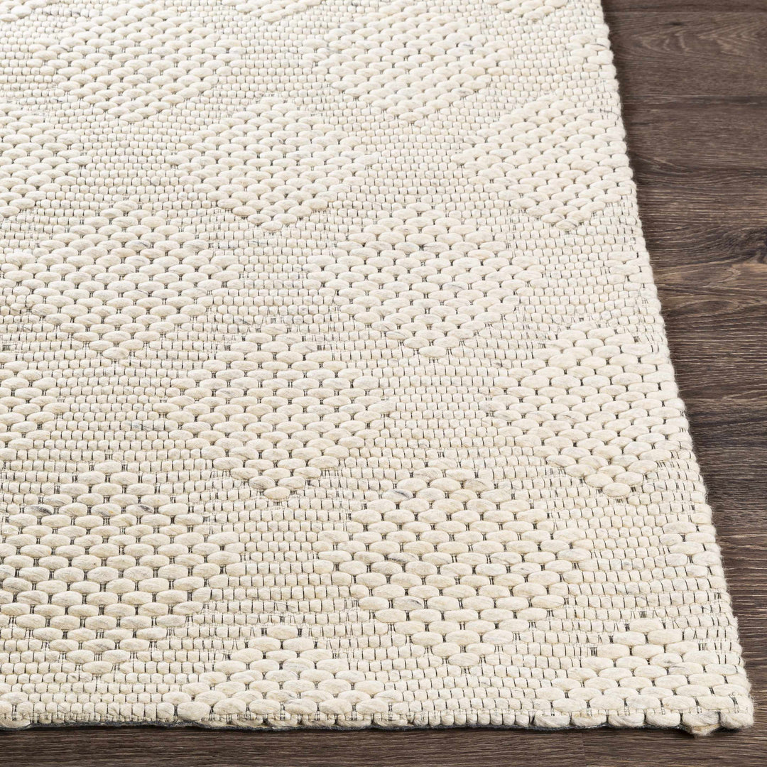 Ingram Ivory Modern Style Hand Woven Wool Area Rug