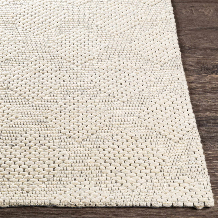 Ingram Ivory Modern Style Hand Woven Wool Area Rug
