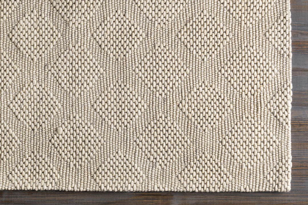 Ingram Ivory Modern Style Hand Woven Wool Area Rug