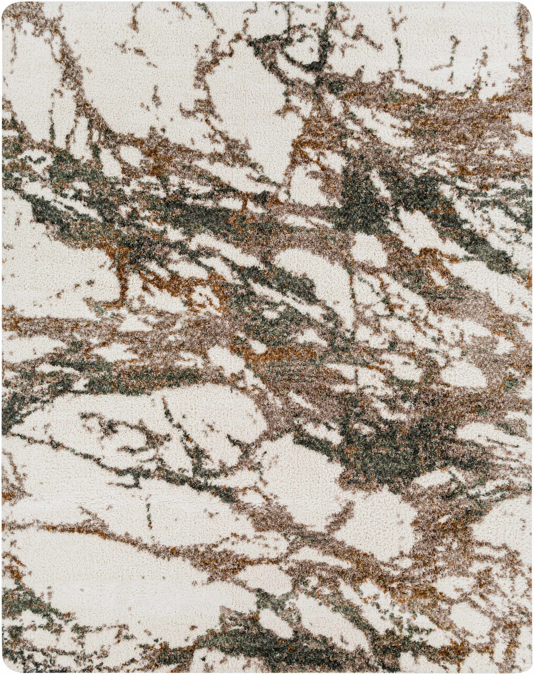 Ngunnawal Modern Abstract Design Ivory And Brown Area Rug