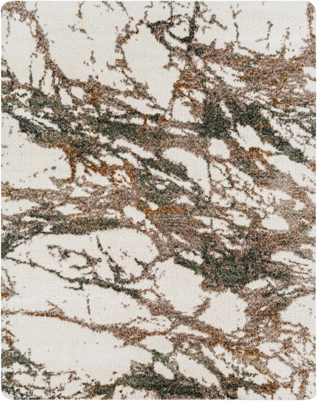 Ngunnawal Modern Abstract Design Ivory And Brown Area Rug - The Rug Decor