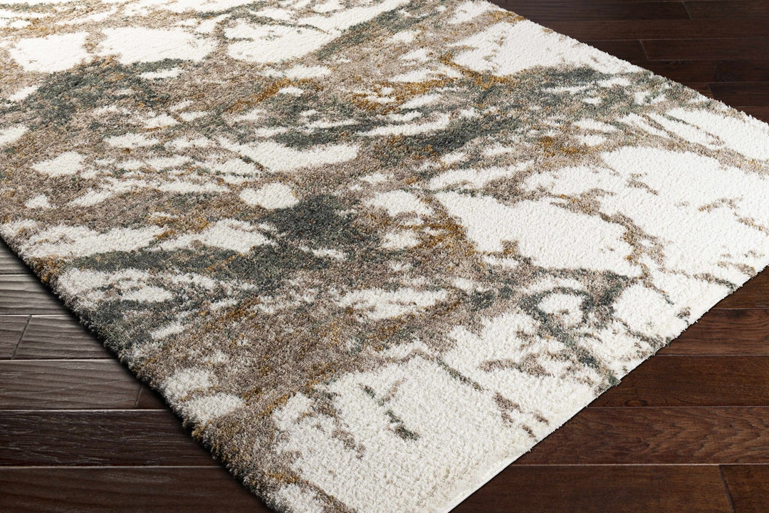 Ngunnawal Modern Abstract Design Ivory And Brown Area Rug - The Rug Decor