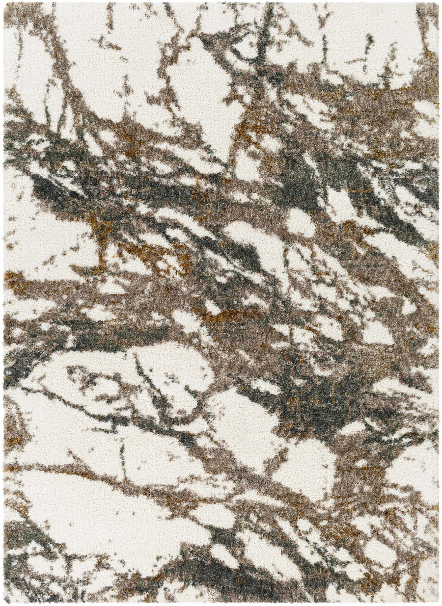 Ngunnawal Modern Abstract Design Ivory And Brown Area Rug - The Rug Decor