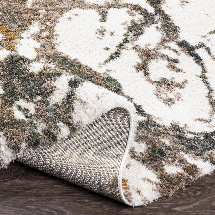 Ngunnawal Modern Abstract Design Ivory And Brown Area Rug - The Rug Decor